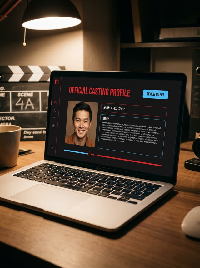Your official casting profile on a casting desk